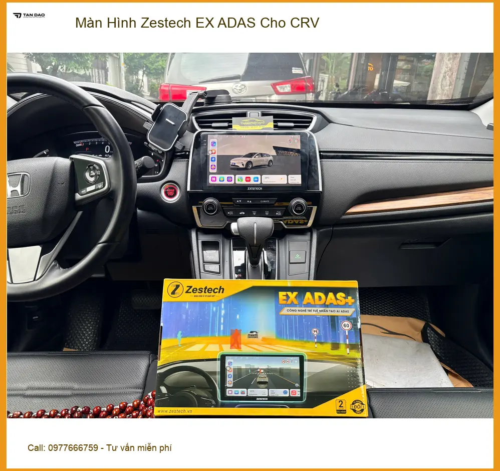 Anh Quân lắp Màn Hình Zestech EX ADAS Cho CRV Quận 7 để lái xe an toàn hơn. ảnh thực tế 5
