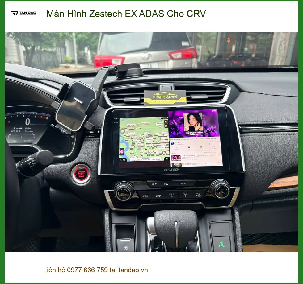 Anh Bảo lắp Màn Hình Zestech EX ADAS cho CRV tại Bình Chánh vì muốn lái xe an toàn hơn