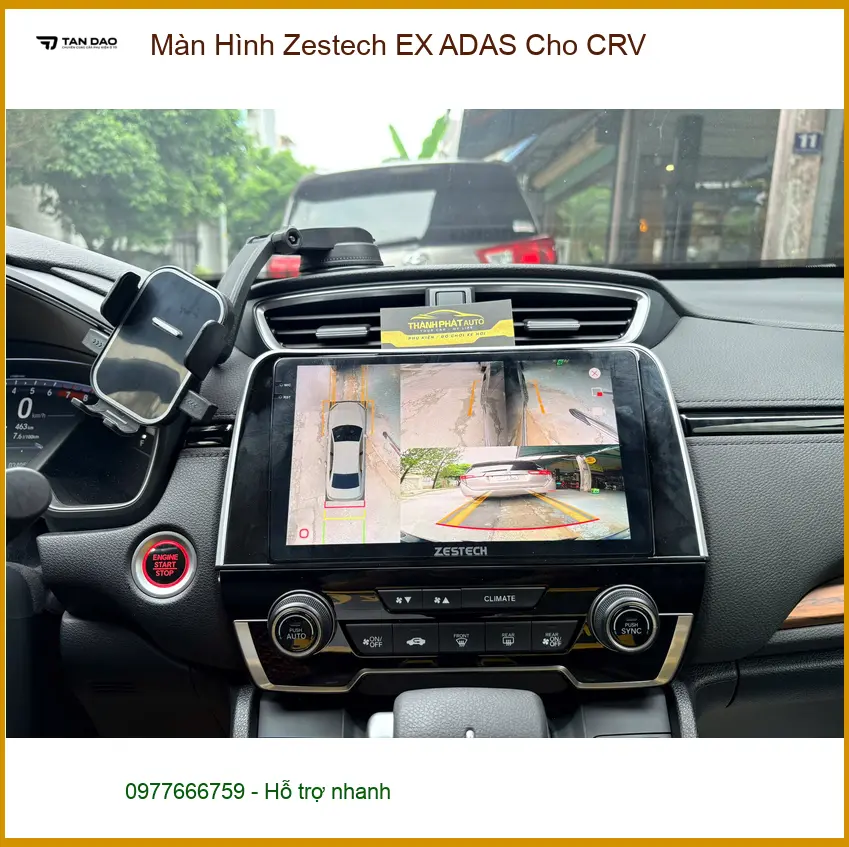 Anh Bảo lắp Màn Hình Zestech EX ADAS cho CRV tại Bình Chánh vì muốn lái xe an toàn hơn ảnh thực tế 4