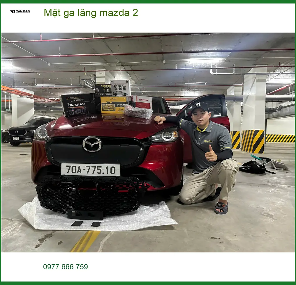 Anh Minh độ mặt ga lăng Mazda 2 tại Quận Tân Phú để chiếc xe trông cá tính hơn ảnh thực tế 2