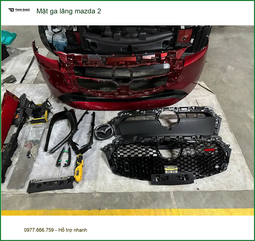 Anh Minh muốn đổi mặt ga lăng Mazda 2 ở Quận 12 cho xe thêm phần cá tính ảnh thực tế 2