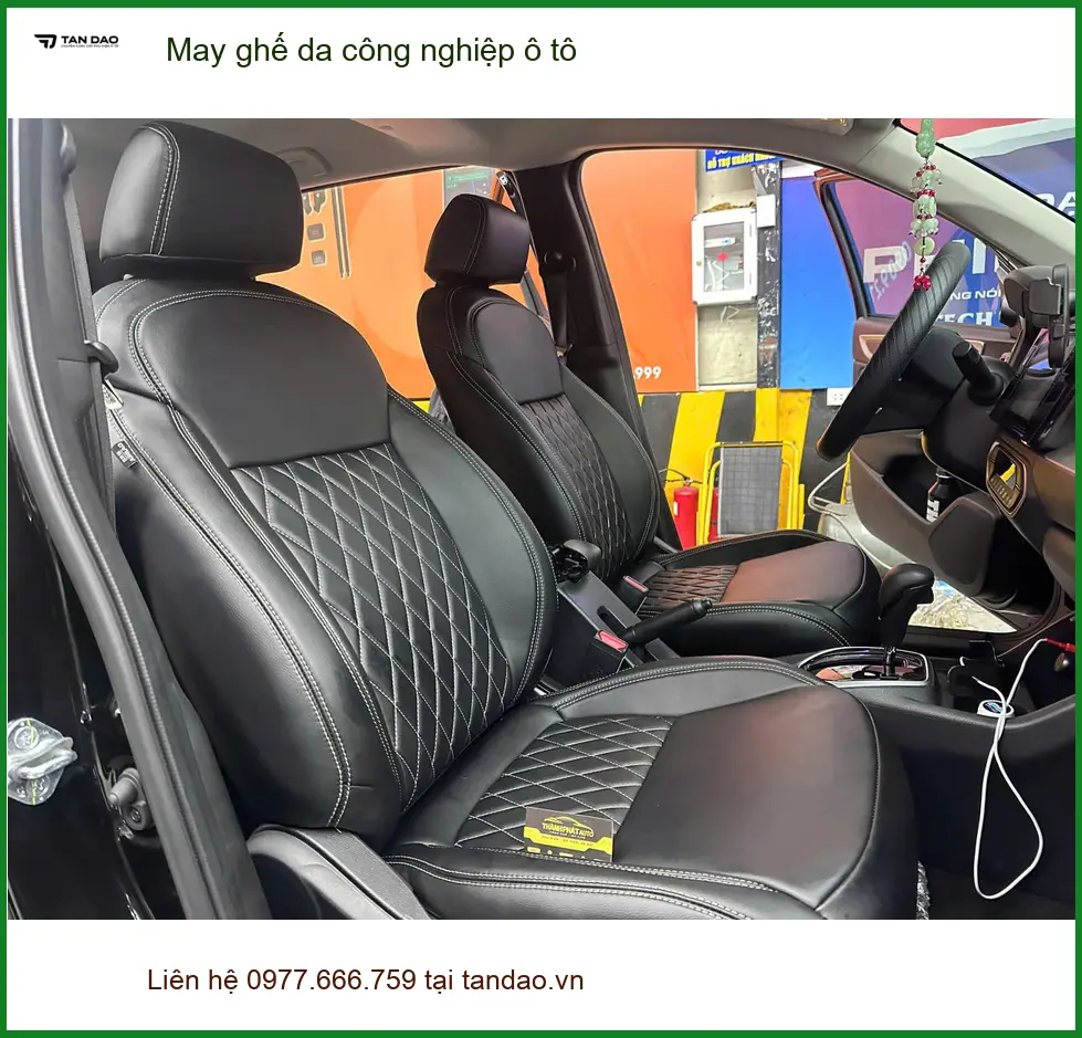 Anh Kiên may ghế da công nghiệp Hyundai SantaFe Quận 2 nội thất sang trọng