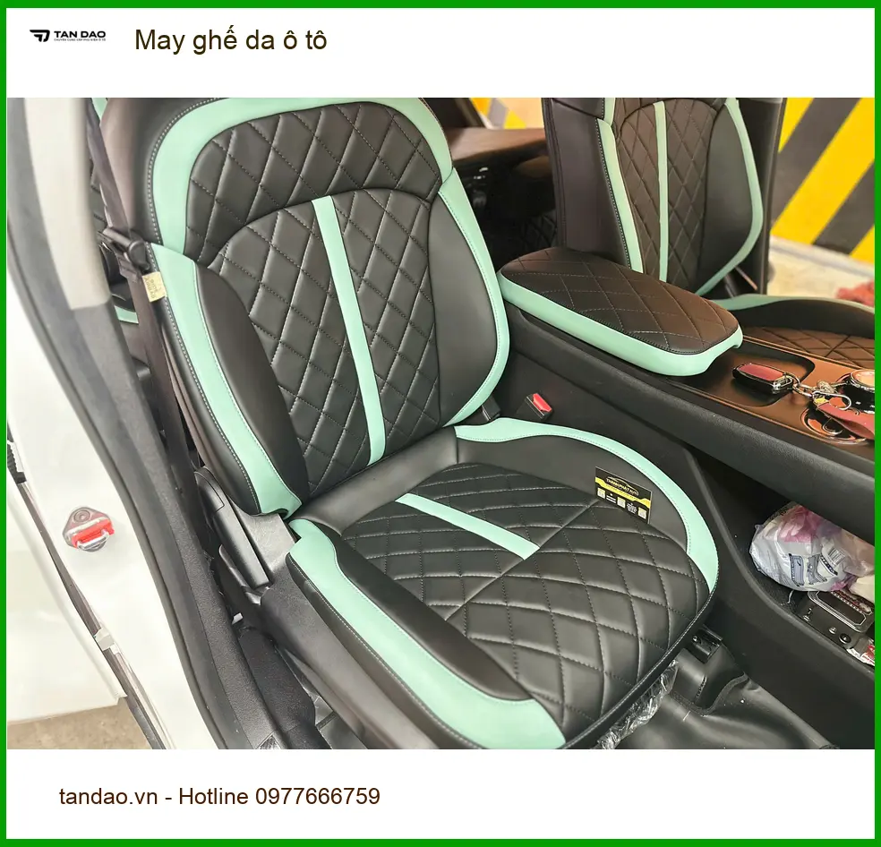 Anh Duy may ghế da ô tô cho Hyundai Accent tại Quận Bình Thạnh để dễ dàng vệ sinh và tăng giá trị xe ảnh thực tế 3
