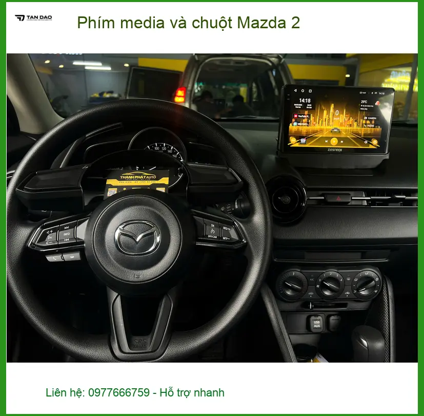 Anh Quang lắp phím media và chuột Mazda 2 tại Quận Tân Bình cho xe thêm tiện ích ảnh thực tế 2