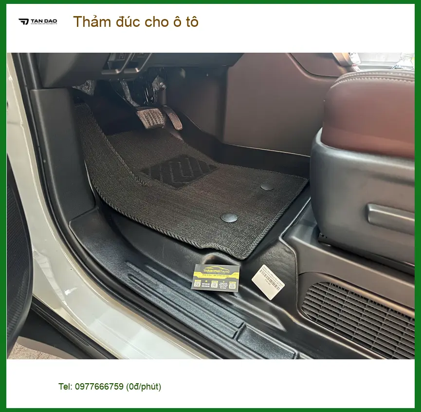 Chú Trọng thay thảm đúc cho Hyundai SantaFe tại Hóc Môn để nội thất luôn sạch ảnh thực tế 2