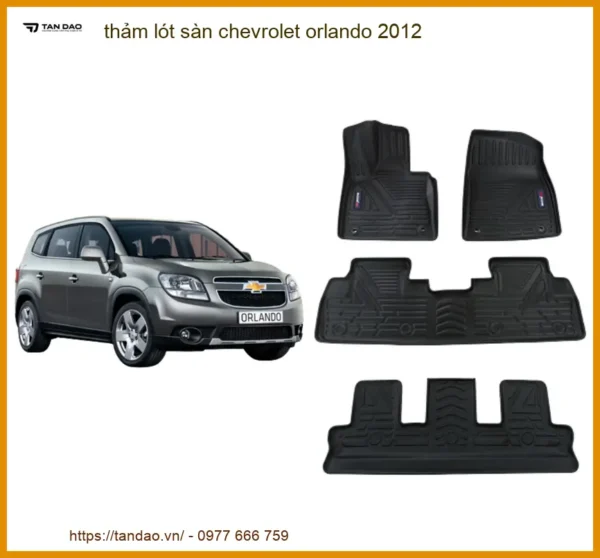 Thảm Lót Sàn Chevrolet Orlando 2012 - Trung Tâm Lắp Đặt Chính Hãng TPHCM