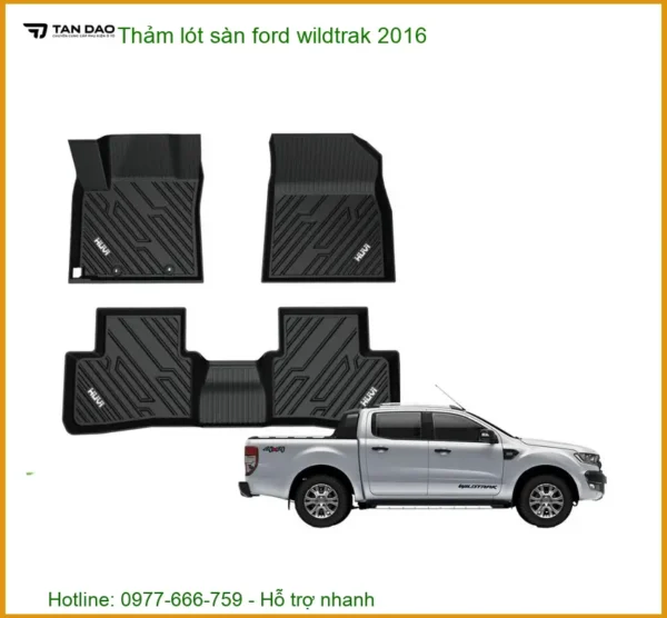 Thảm lót sàn Ford Wildtrak 2016 - Địa Chỉ Lắp Đặt Uy Tín TPHCM