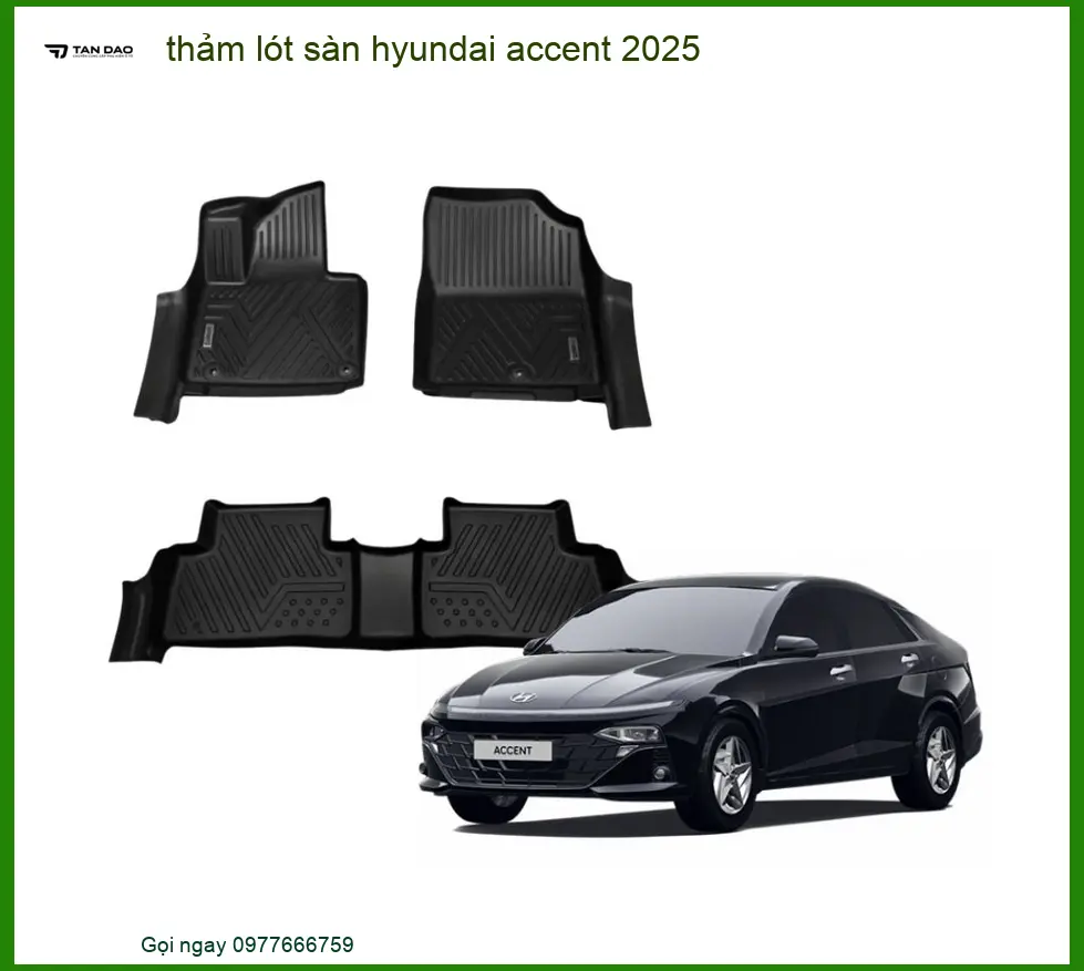 Thảm Lót Sàn Ô Tô Hyundai Accent 2025 - Trung Tâm Gắn Chính Hãng TPHCM