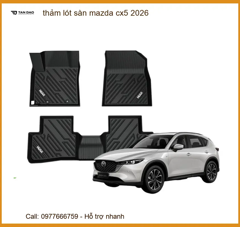 Thảm Lót Sàn Ô Tô Mazda CX5 2026 - Địa Chỉ Lắp Đặt Uy Tín TPHCM