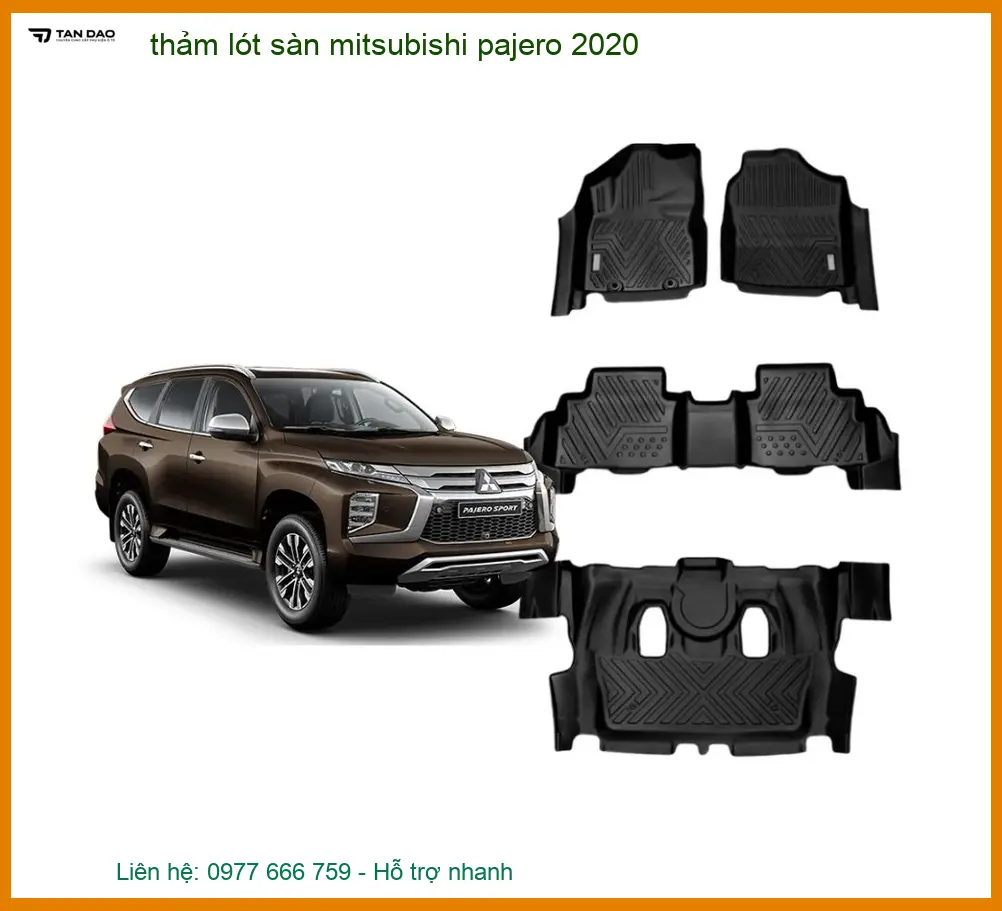 Thảm Lót Sàn Mitsubishi Pajero Sport 2020 - Địa Chỉ Gắn Chính Hãng TPHCM