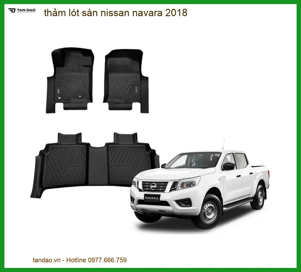 Thảm Lót Sàn Nissan Navara 2018 - Địa Chỉ Lắp Đặt Chính Hãng TPHCM