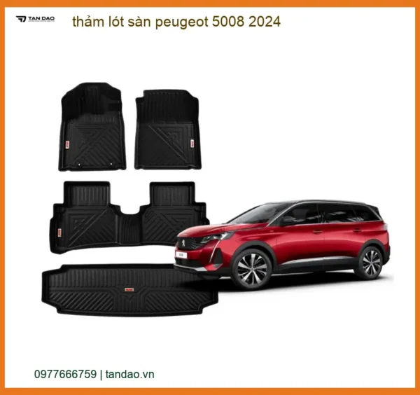 Bộ Thảm Lót Sàn Cao Cấp Peugeot 5008 2024 - Địa Chỉ Lắp Đặt Chính Hãng TPHCM