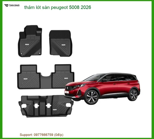 Thảm Lót Sàn Peugeot 5008 2026 - Trung Tâm Lắp Đặt Uy Tín TPHCM
