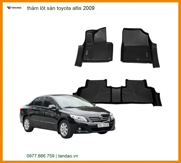 Thảm Lót Sàn Ô Tô Cao Cấp Toyota Altis 2009 - Địa Chỉ Lắp Đặt Chính Hãng TPHCM