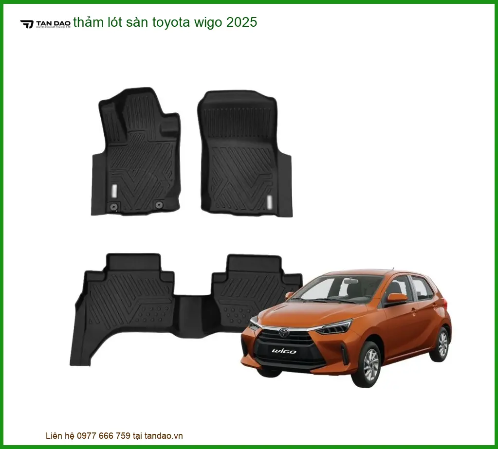 Thảm Lót Sàn Toyota Wigo 2025 - Trung Tâm Lắp Đặt Uy Tín TPHCM