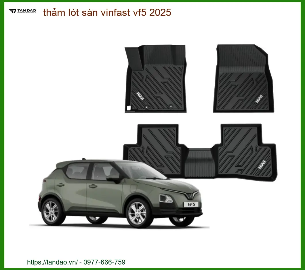 Thảm Lót Sàn Cao Cấp VinFast VF5 2025 - Trung Tâm Gắn Chính Hãng Giá Tốt TPHCM