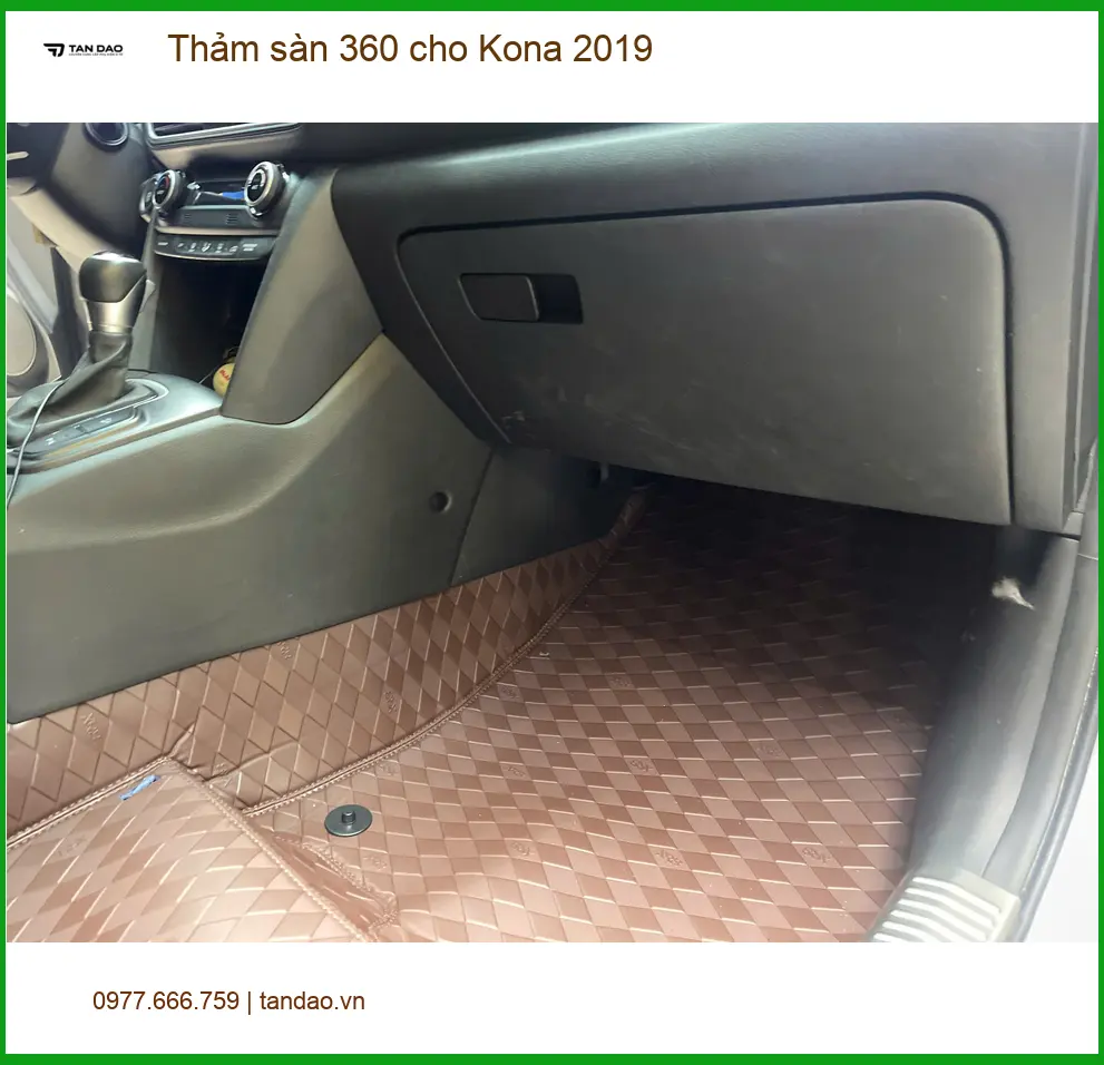 Bác Tấn lắp Thảm sàn 360 cho Kona 2019 Quận 7 giữ xe sạch đẹp ảnh thực tế 2