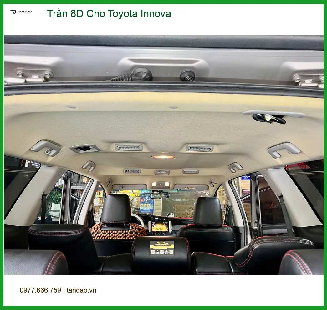 Anh Duy lắp Trần 8D cho Toyota Innova tại Quận 9 để chống nóng và tăng tính thẩm mỹ ảnh thực tế 2