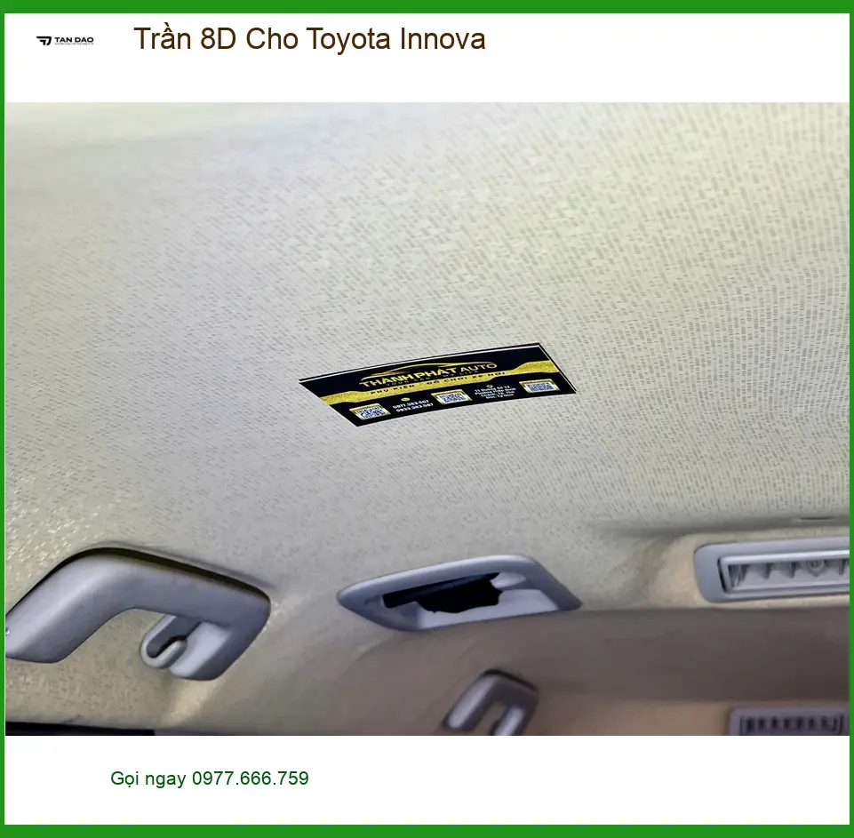 Anh Duy bọc Trần 8D cho Toyota Innova tại Quận Bình Thạnh vì trần zin đã cũ ảnh thực tế 3