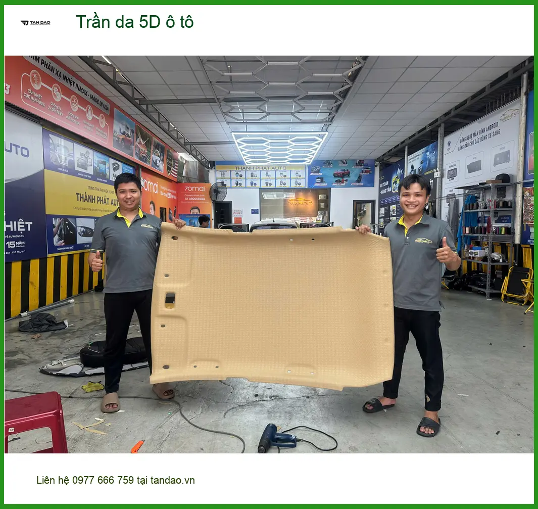 Chị Thanh bọc trần da 5D ô tô cho Honda CRV tại Quận 7 để nội thất sang trọng hơn ảnh thực tế 2