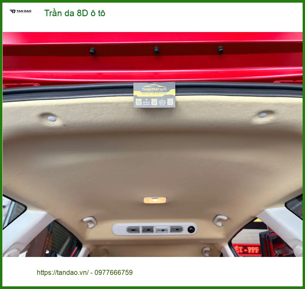 Anh Tùng bọc trần da 8D ô tô Toyota Camry tại Quận 10 để nội thất xe thêm sang trọng ảnh thực tế 2