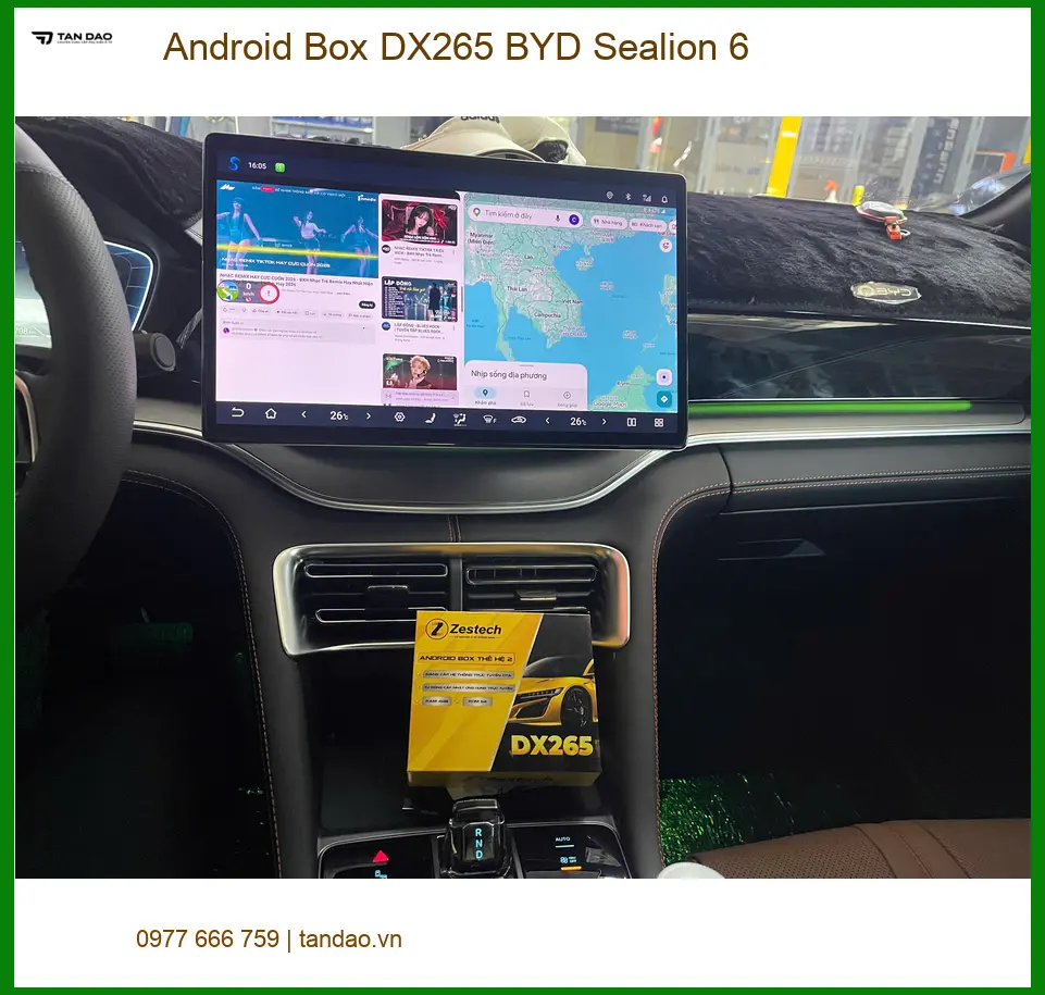 Chị Thảo lắp Android Box DX265 cho BYD Sealion 6 tại Quận 9 để nâng tầm giải trí