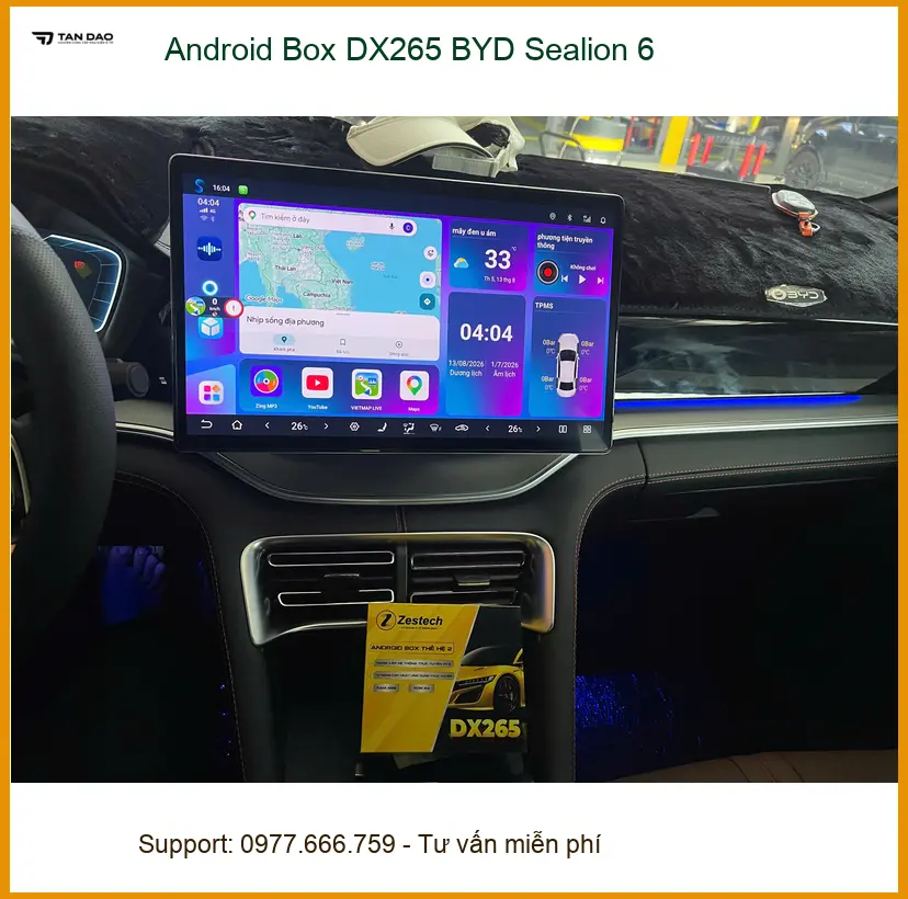 Chị Thảo lắp Android Box DX265 cho BYD Sealion 6 tại Quận 9 để nâng tầm giải trí ảnh thực tế 2
