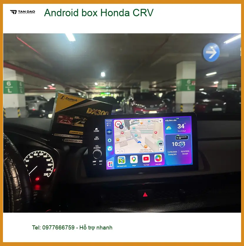 Anh Quang lắp Android Box Honda CRV ở Quận 12 vì cần giải trí khi chờ đón con ảnh thực tế 3