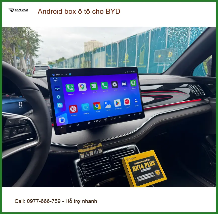 Anh Minh Lắp Android Box ô tô chính hãng cho BYD tại Quận 9 vì màn zin thiếu ứng dụng
