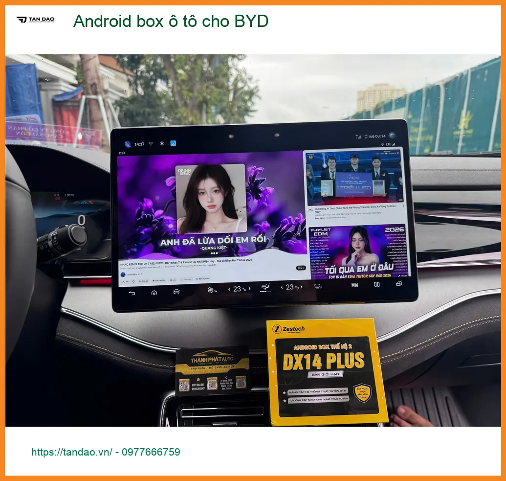 Anh Minh Lắp Android Box ô tô chính hãng cho BYD tại Quận 9 vì màn zin thiếu ứng dụng ảnh thực tế 2