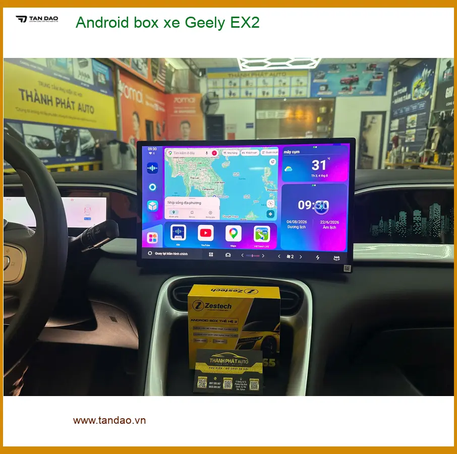 Anh Tuấn lắp Android box xe Geely EX2 tại Quận 10 để nâng tầm giải trí ảnh thực tế 2