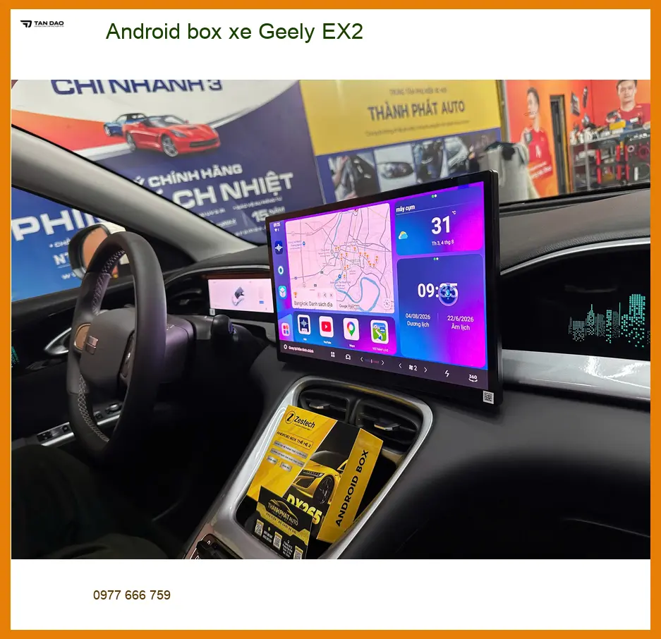 Anh Tuấn Kiệt lắp Android Box cho Geely EX2 ở Quận 2 để giải trí không giới hạn ảnh thực tế 2