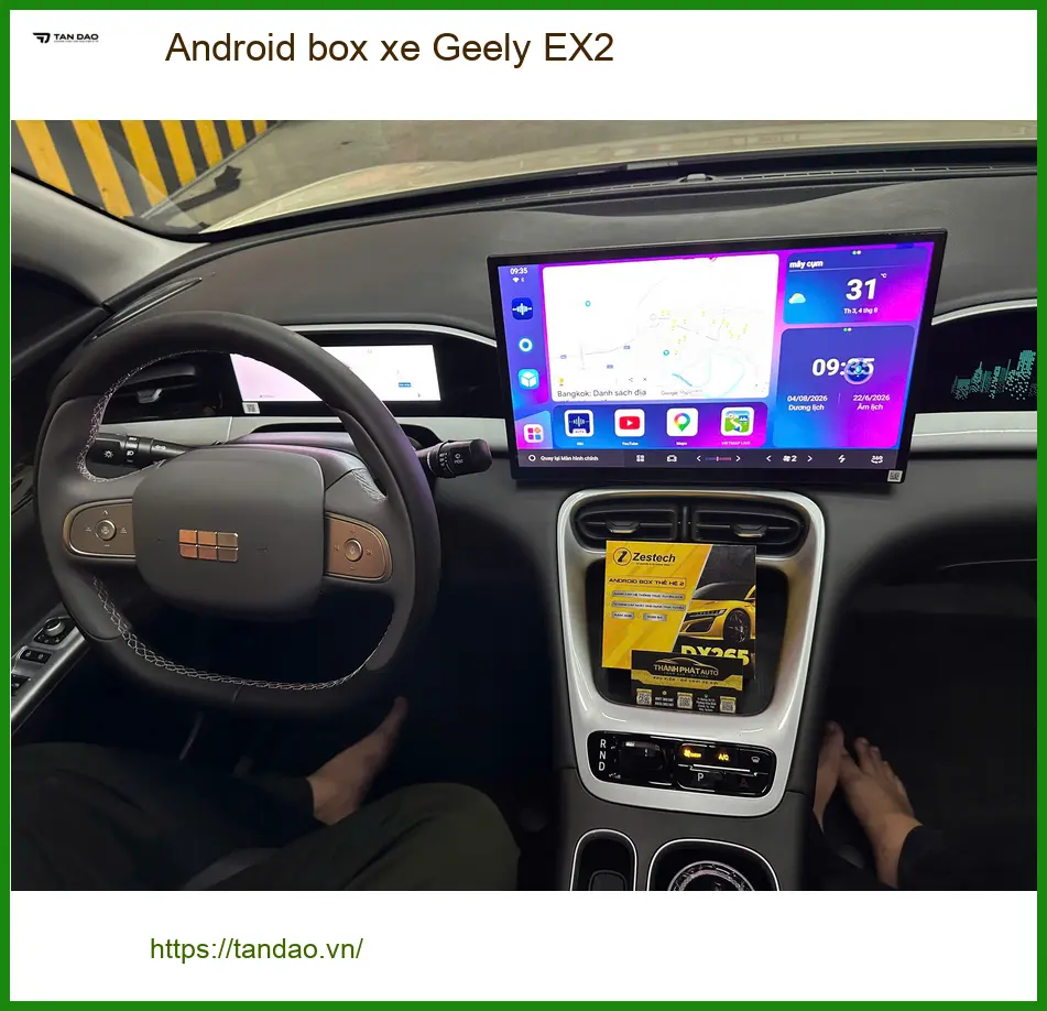 Anh Khôi lắp Android box xe Geely EX2 Quận 6 xem YouTube không giật ảnh thực tế 3