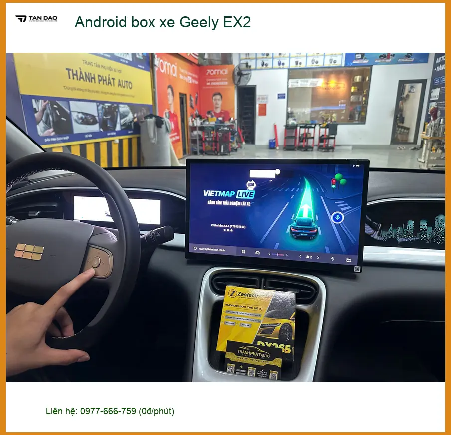 Anh Tuấn lắp Android box xe Geely EX2 tại Quận 10 để nâng tầm giải trí ảnh thực tế 3