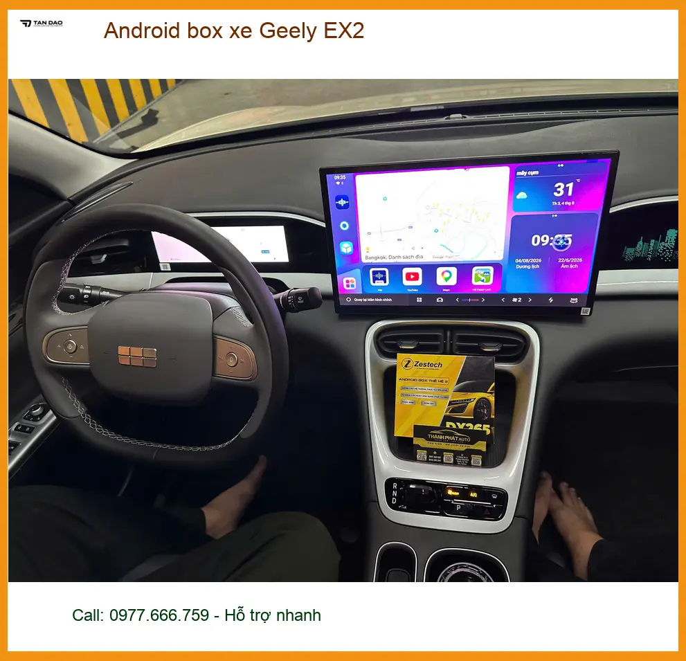 Anh Tuấn Kiệt lắp Android Box cho Geely EX2 ở Quận 2 để giải trí không giới hạn ảnh thực tế 4