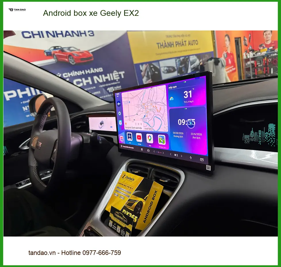 Anh Khôi lắp Android box xe Geely EX2 Quận 6 xem YouTube không giật ảnh thực tế 4