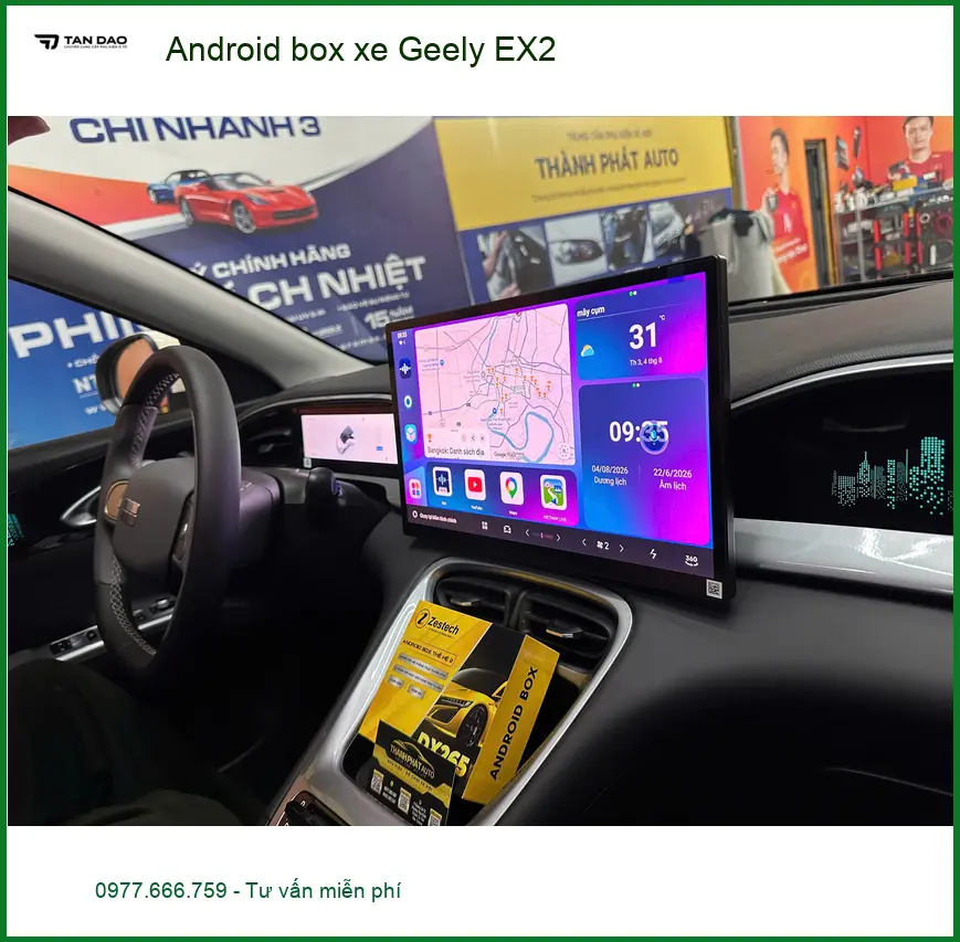 Anh Tuấn lắp Android box xe Geely EX2 tại Quận 10 để nâng tầm giải trí ảnh thực tế 4