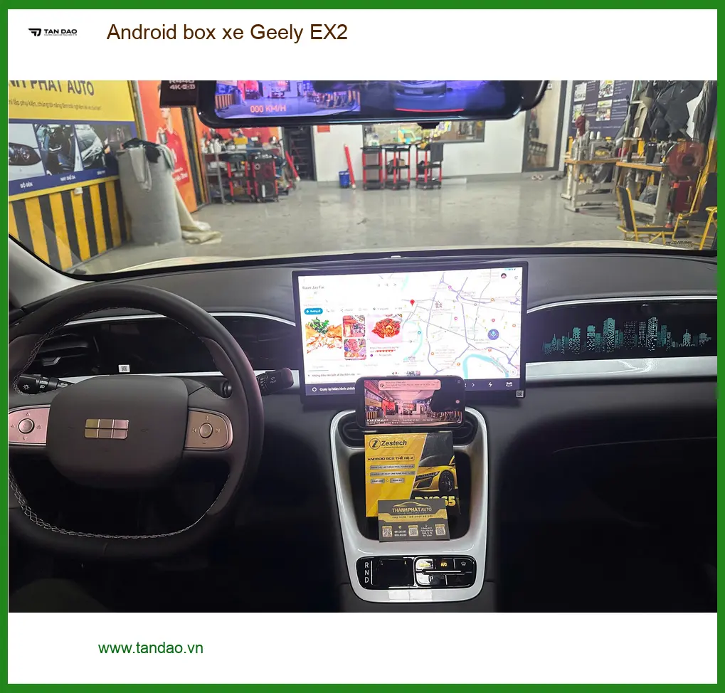 Anh Bảo lắp Android box xe Geely EX2 Quận 1 để nâng tầm giải trí và dẫn đường ảnh thực tế 4