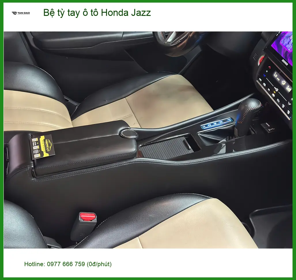 Anh Minh lắp bệ tỳ tay ô tô Honda Jazz 2021 tại Quận 12 nâng tầm tiện nghi ảnh thực tế 4