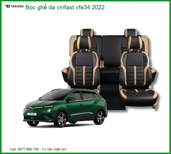 Bọc Ghế Da Vinfast VFe34 2022 Cao Cấp - Trung Tâm Gắn Chính Hãng TPHCM