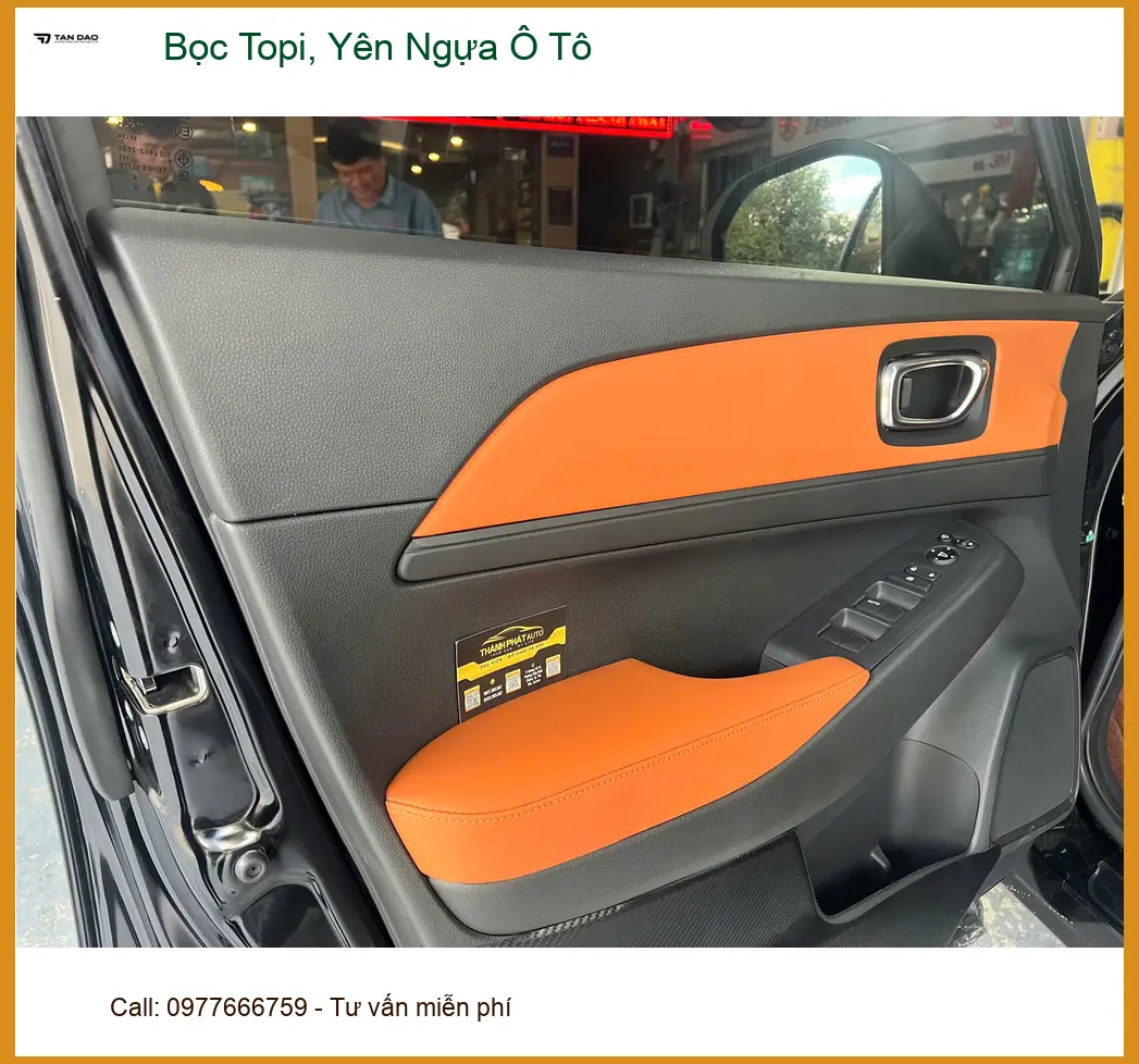 Anh Minh bọc Topi, Yên Ngựa Ô Tô Hyundai Accent tại Thủ Đức để nội thất xe thêm sang trọng