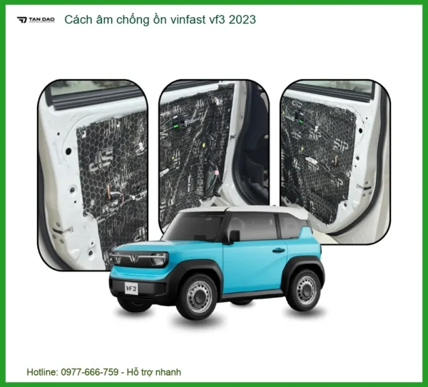 Cách âm chống ồn Vinfast VF3 2023 - Trung Tâm Nâng Cấp Cách Âm Uy Tín TPHCM