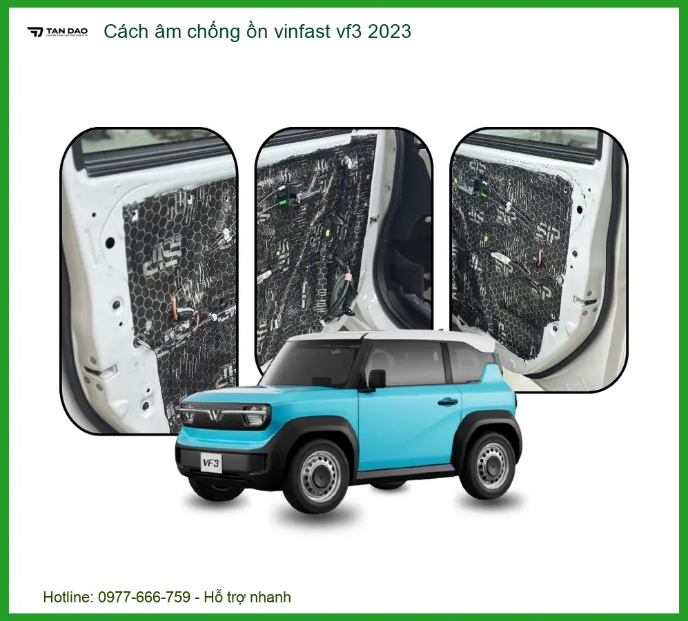 Cách âm chống ồn Vinfast VF3 2023 - Trung Tâm Nâng Cấp Cách Âm Uy Tín TPHCM