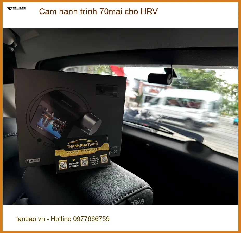 Anh Quang Minh lắp Cam hành trình 70mai cho HRV tại Quận 9 để đảm bảo an toàn giao thông