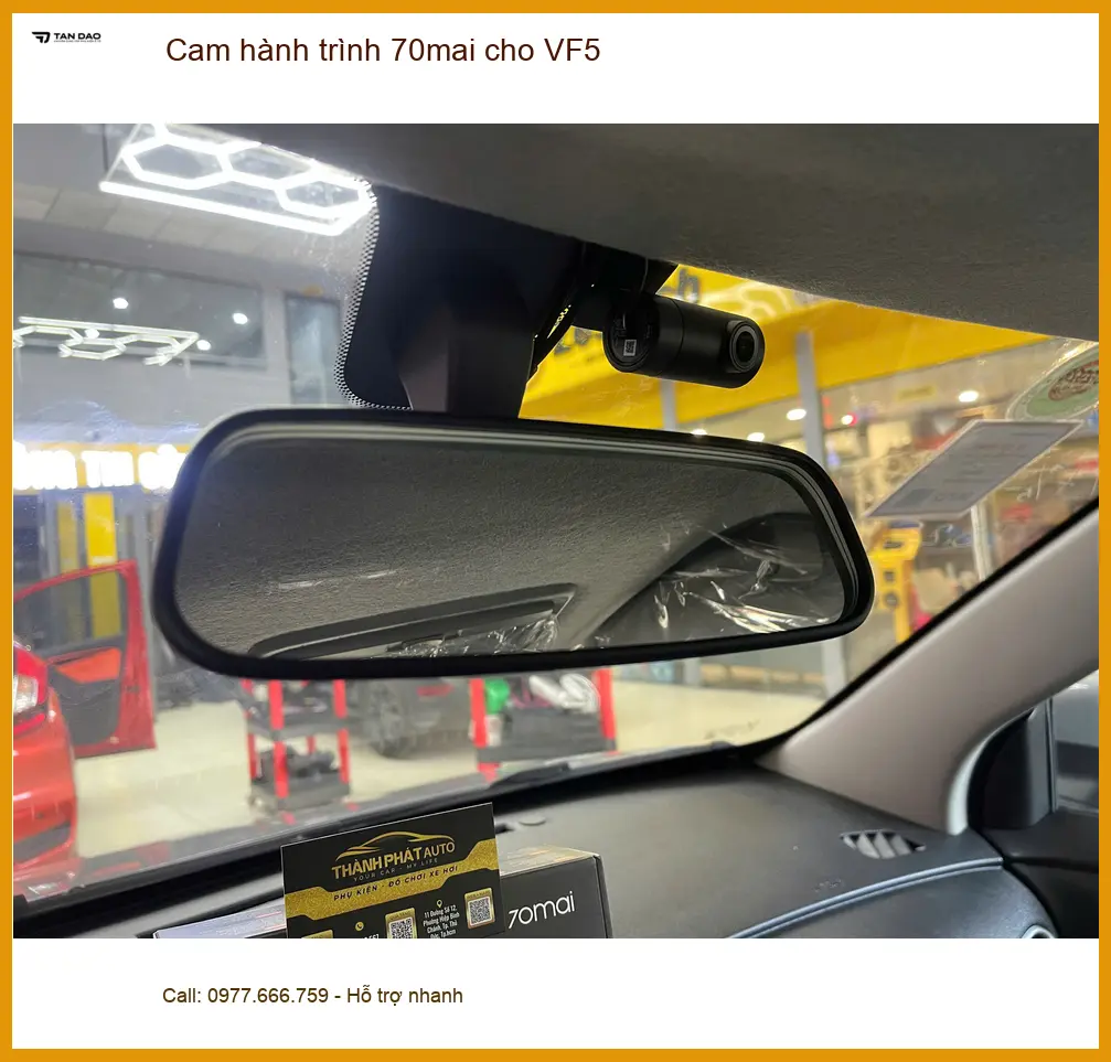 Chú Minh lắp cam hành trình 70mai cho VinFast VF5 tại Quận 9 để an tâm lái xe ảnh thực tế 3