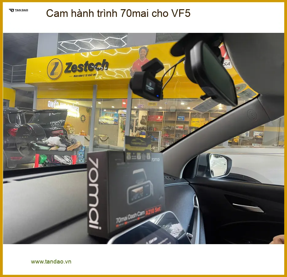 Chú Minh lắp cam hành trình 70mai cho VinFast VF5 tại Quận 9 để an tâm lái xe ảnh thực tế 5