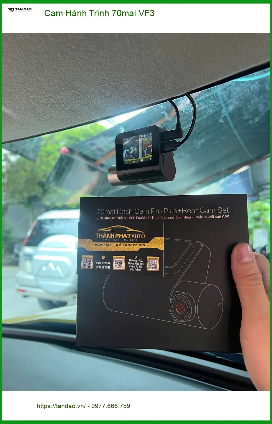 Chị Thảo lắp Cam Hành Trình 70mai VF3 uy tín tại Quận Thủ Đức