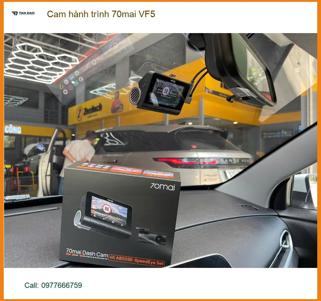 Chị Thảo gắn cam hành trình 70mai VF5 cho Hyundai Santa Fe ở Quận 9