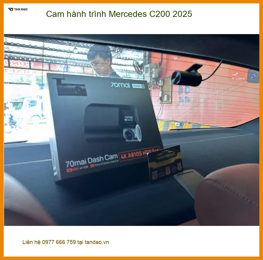 Anh Minh lắp cam hành trình Mercedes C200 2025 tại Quận 12 đảm bảo an toàn ảnh thực tế 2