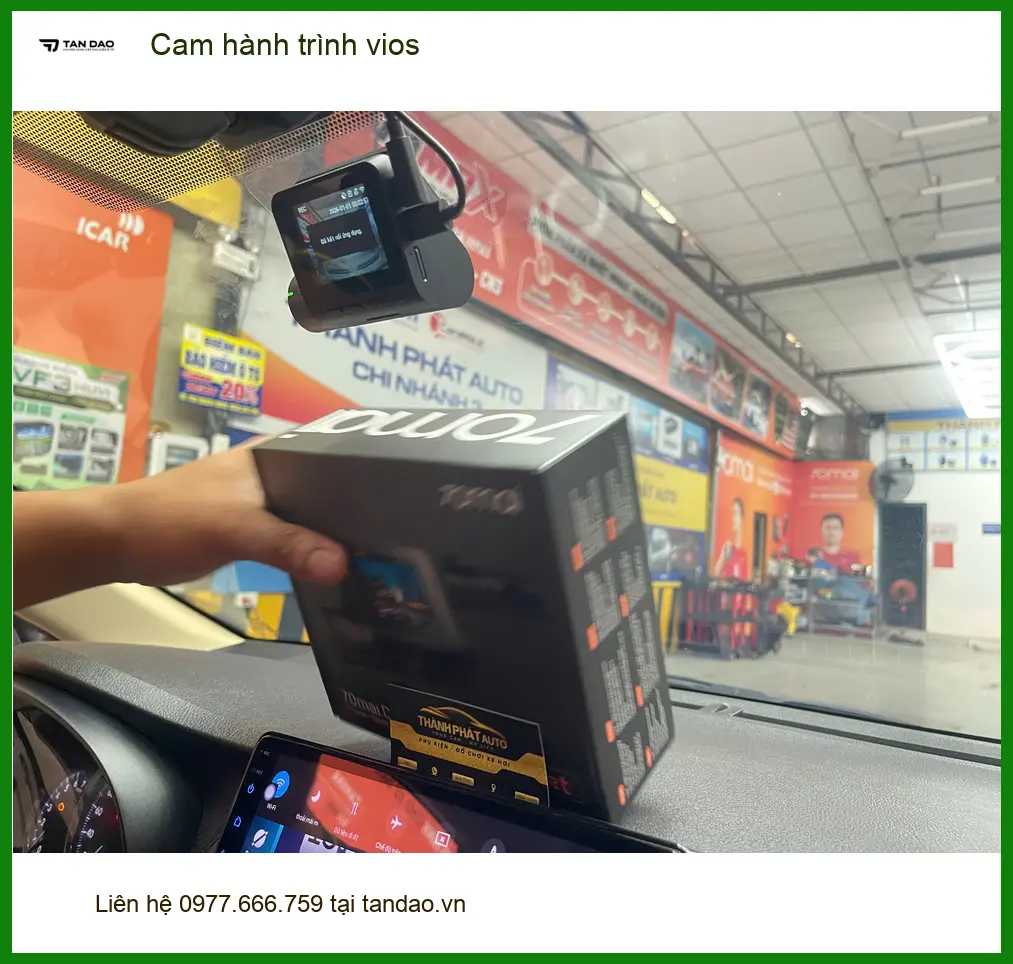 Anh Khang lắp cam hành trình Vios tại Quận 12 để an tâm khi di chuyển ảnh thực tế 2